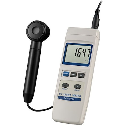 Pce Instruments UVA / UVB Radiation Detector, 0.001 mW/sq cm Resolution PCE-UV34